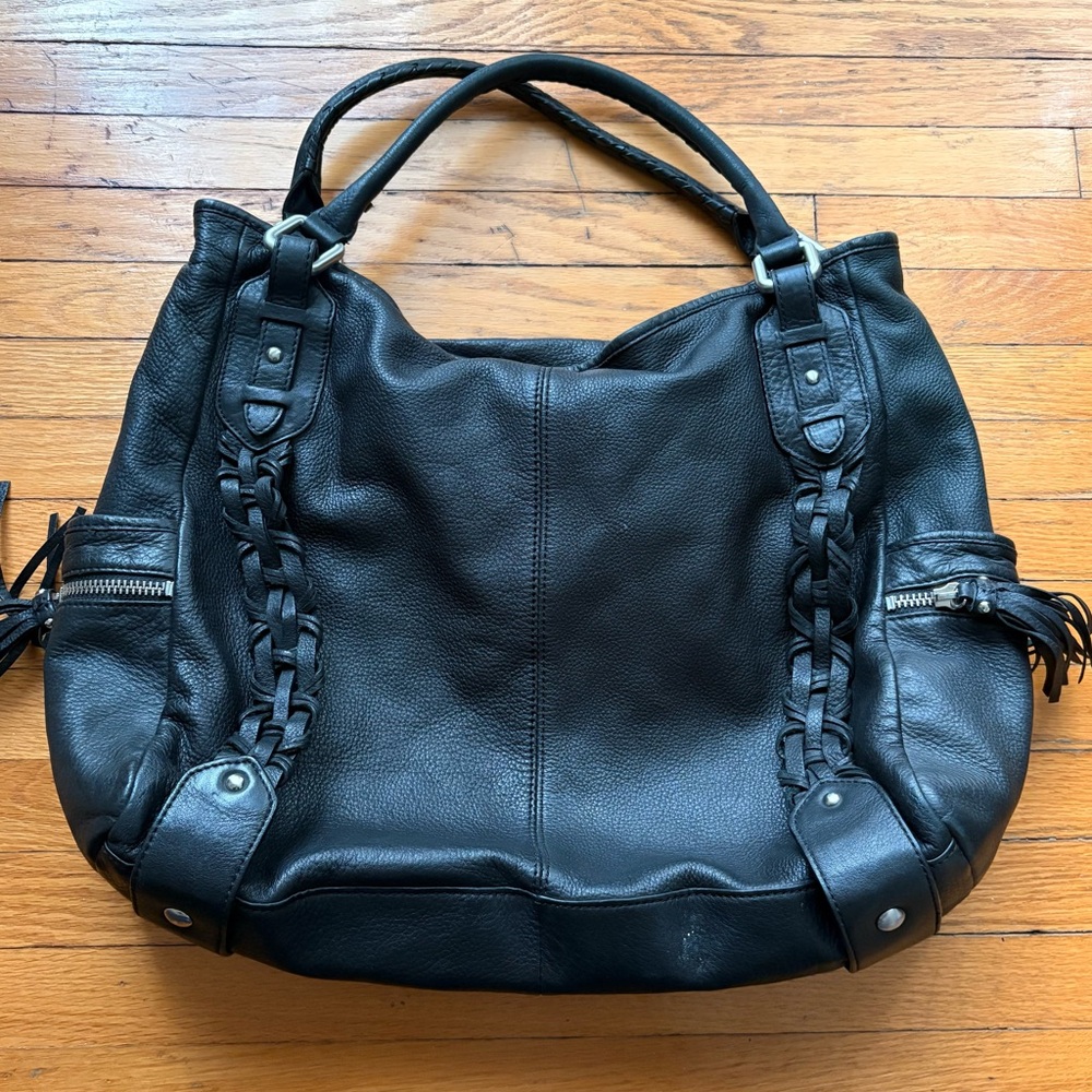 Black Leather Shoulder Bag